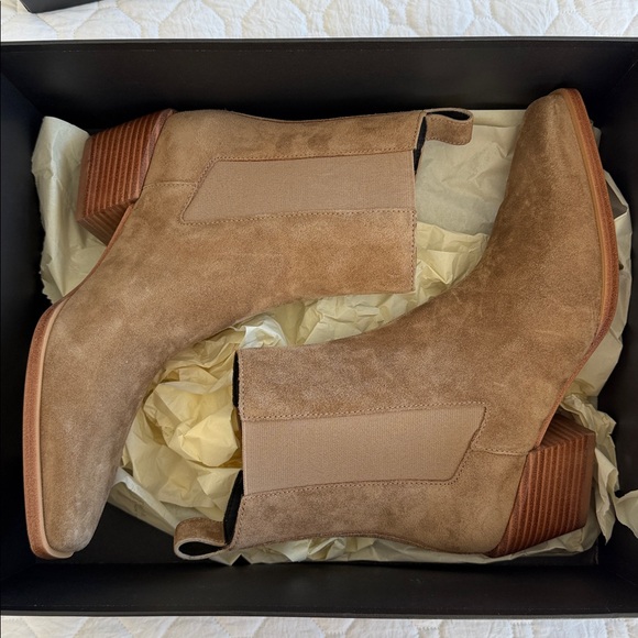 rag & bone Shoes - rag & bone women’s Camel Suede Joni Chelsea Boots in Tan